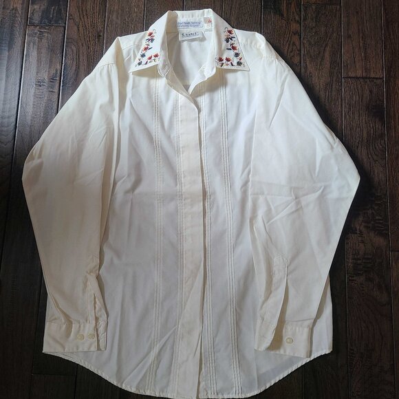 Vintage Tabi International - Women's Button Down Shirt with embroidery - Picture 1 of 8